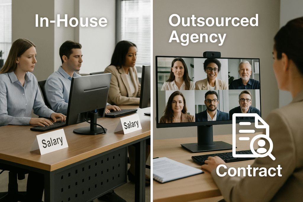 in-house vs agency cost comparison visual
